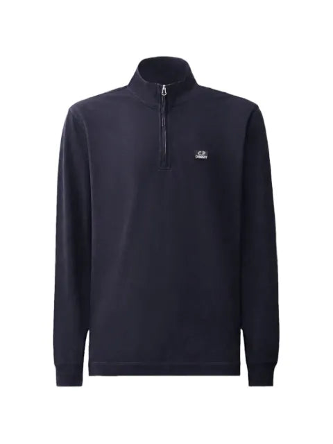 C.P. Company stretch piquet long sleeve half zip polo