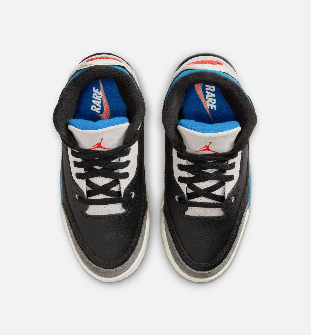 Air Jordan 3 Retro OG Rare Air – Preschool Lifestyle Shoe in Black/Chile Red/Neutral Grey
