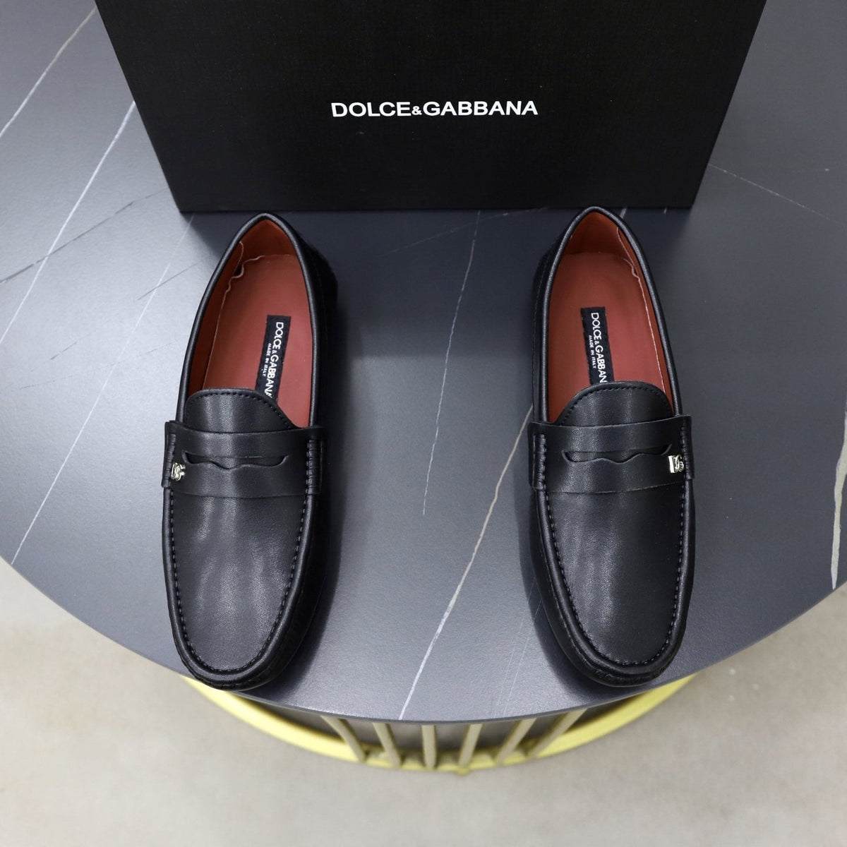 Dolce & Gabbana Men's Black Logo-Detail Loafers